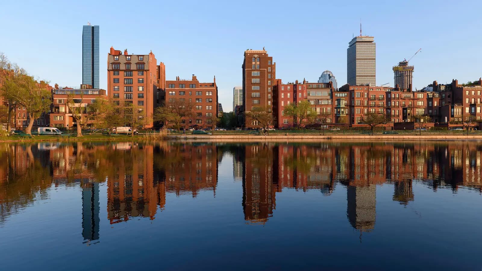 Back Bay skyline over the Charles River, Boston