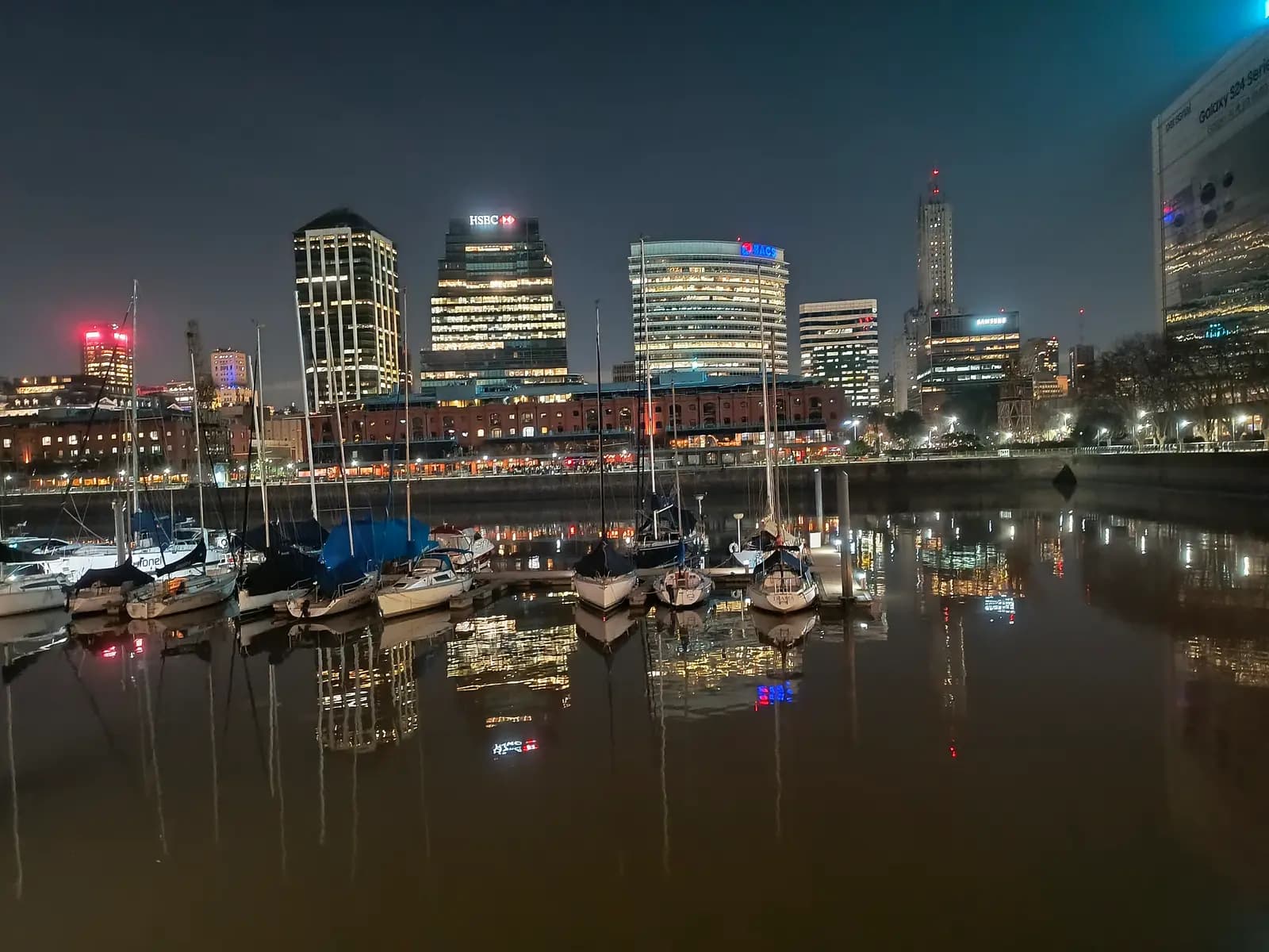 Puerto Madero at night, Buenos Aires