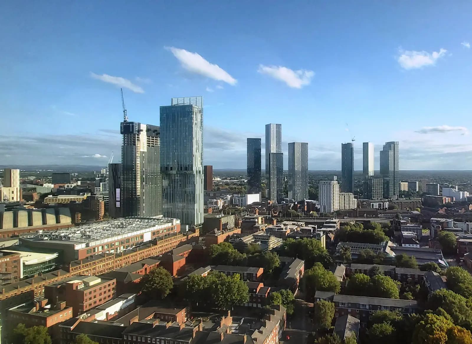 Manchester city centre skyline