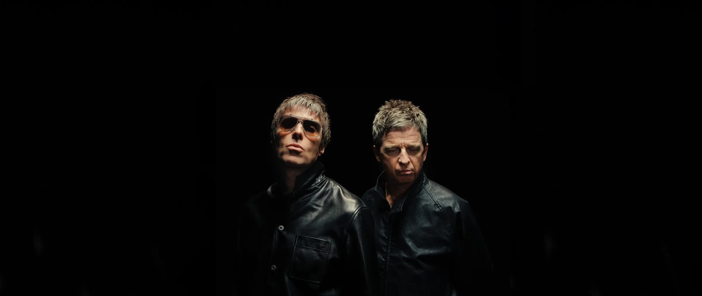 Liam and Noel Gallagher of Oasis — official artist banner